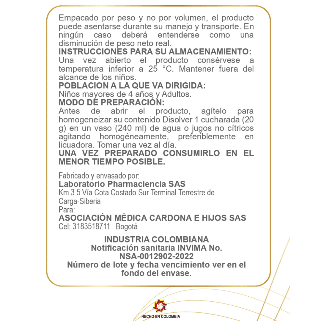 COLÁGENO (DR. ELIAS CARDONA) + CONSULTA MEDICA GRATIS