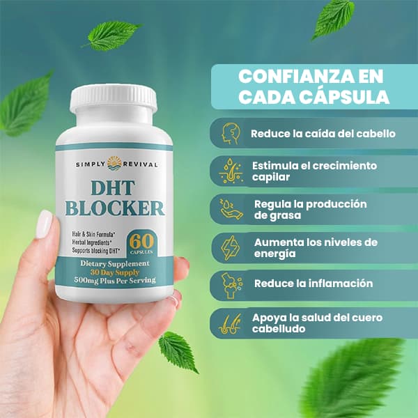 Controla la caída del cabello de forma natural (DHT BLOCKER)