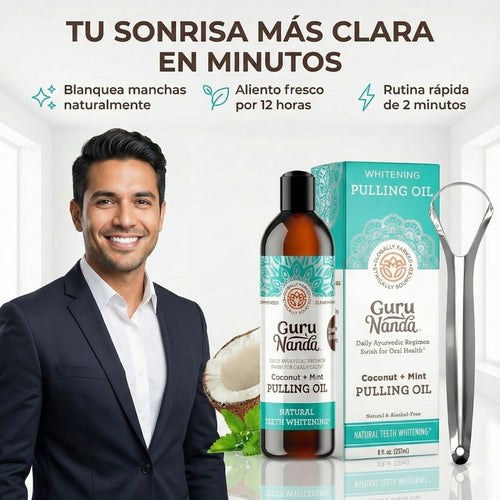 BLANQUEADOR DENTAL DETOX GURUNANDA - De dientes amarillos a una sonrisa clara y fresca en minutos